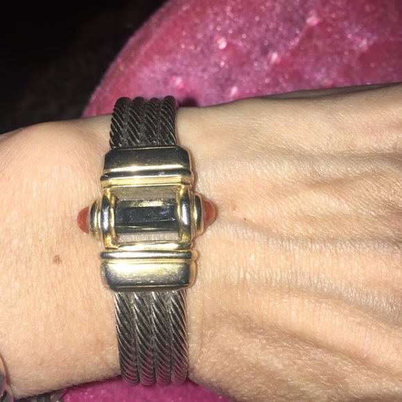 Cable Stainless Steel bangle Bracelet - Picture 2 of 4